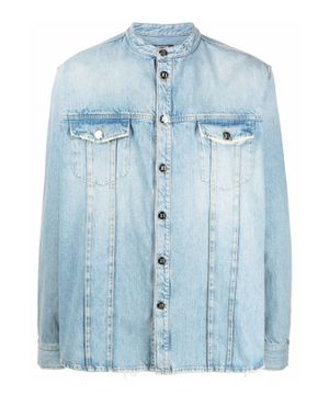 Button-up denim shirt