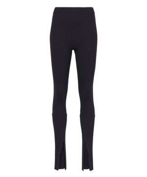 Split-cuff leggings in black