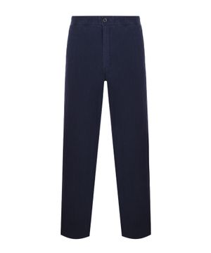 Straight-fit linen trousers