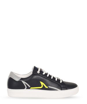 Printed sides leather sneakers