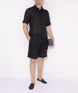 Short sleeve linen shirt