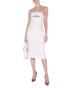 Cut-out bodycon silk dress