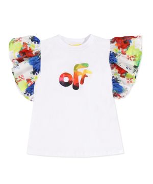 Loqo printli pambıq t-shirt