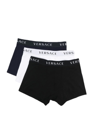 Set of logo detail waist boxers