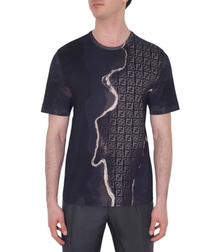 Qarışıq rəngli loqo printli t-shirt