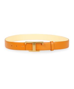 Logo buckle detail leather belt