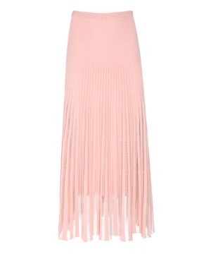 Straight fit pleated skirt