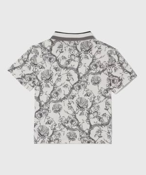 Polo shirt with floral pint