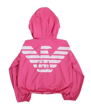 Logo detail hooded jacket