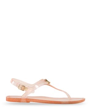 ''Natalee Jelly'' transparent design sandals in orange