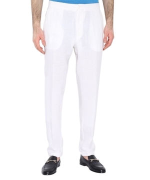 Straight-fit linen trousers