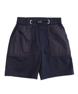 Elastic waist shorts in navy