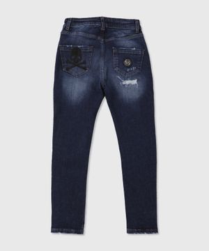 Straight fit denim trousers