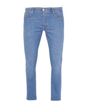 Straight fit denim trousers