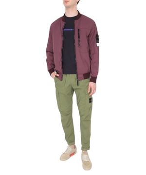 Compass-patch zip-up jacket