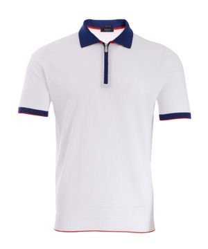 Zip fastening collar polo