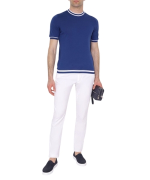 Striped trim t-shirt