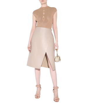"Cady" asymmetric midi skirt