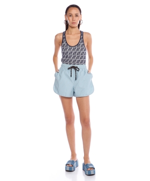 Logo print nylon shorts