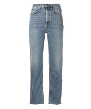 Cropped straight-leg jeans