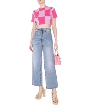Hündürbel enli biçimli denim şalvar