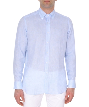 Straight-fit linen shirt