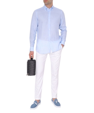 Straight-fit linen shirt