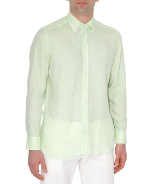 Straight-fit linen shirt