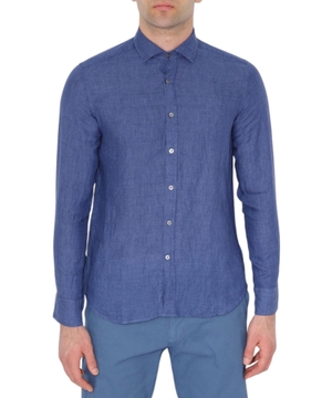 Straight fit linen shirt