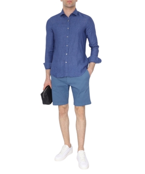 Straight fit linen shirt