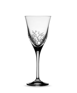 ''Coral'' clear water glass