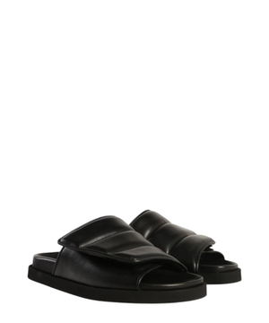 ''Gia 3'' quilted trim leather sandals
