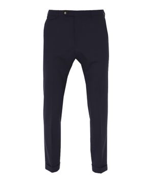 Straight-fit wool trousers