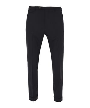 Straight-fit wool trousers