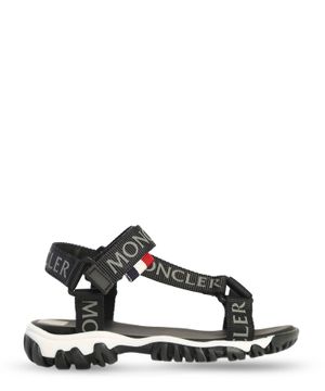 Logo print strap detail sandals