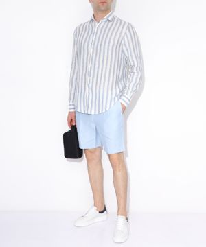 Elastic waist linen shorts