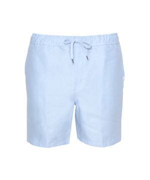 Elastic waist linen shorts