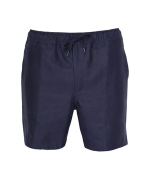 Elastic waist linen shorts