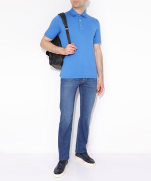 Short-sleeved polo shirt