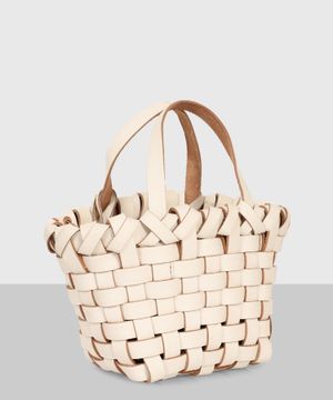 Woven leather bag