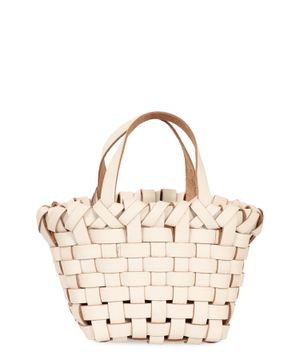 Woven leather bag