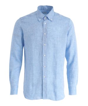 Straight fit linen shirt