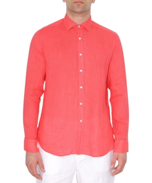 Straight fit linen shirt