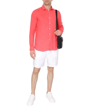 Straight fit linen shirt