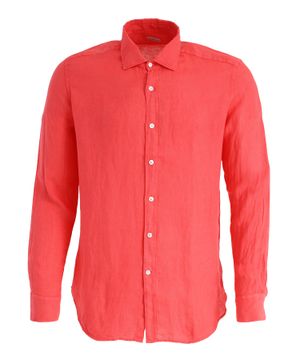 Straight fit linen shirt