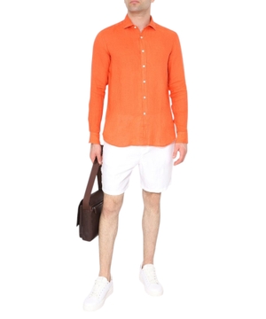 Straight fit linen shirt