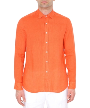 Straight fit linen shirt