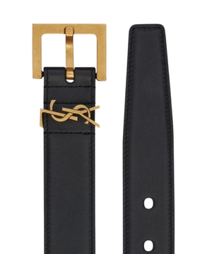 Cassandre belt with square buckle in smooth leather