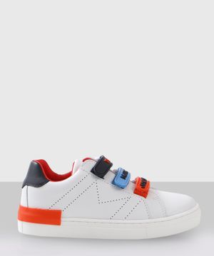 Velcro fastening leather sneakers