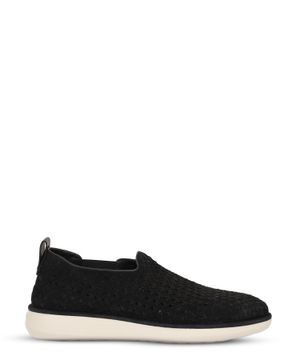 Woven suede sneakers